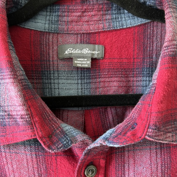 Eddie Bauer Flannel Button Front Shirt Size XXL - Picture 2 of 4